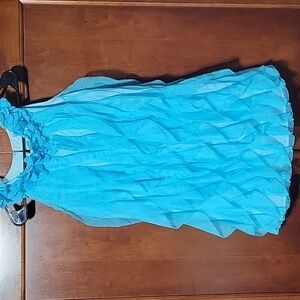 Us‎ Angels kids size 10 sleeveless dress blue ruffle knee length